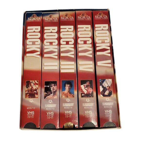 Rocky VHS Collection Commemorative 20th Anniversary Movie Gift Box Set  All 5 - Picture 1 of 3